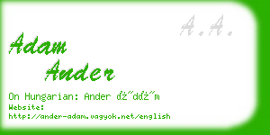 adam ander business card